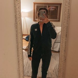 Adidas 3 stripe zip-up